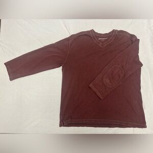 Johnston and Murphy Maroon Shirt with Arm Patches